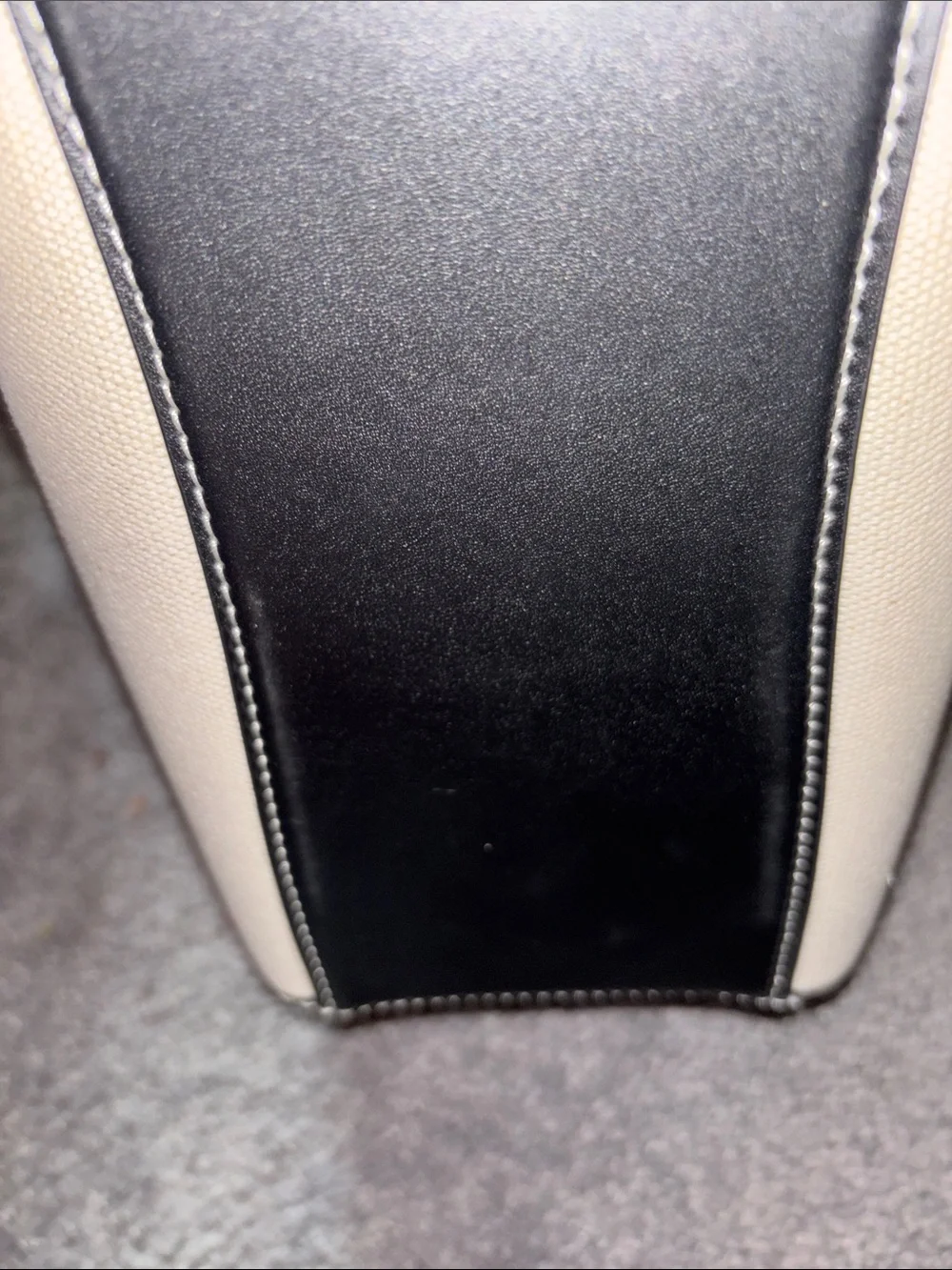 Tory Burch Ivory with Black Trim Bucket Bag!